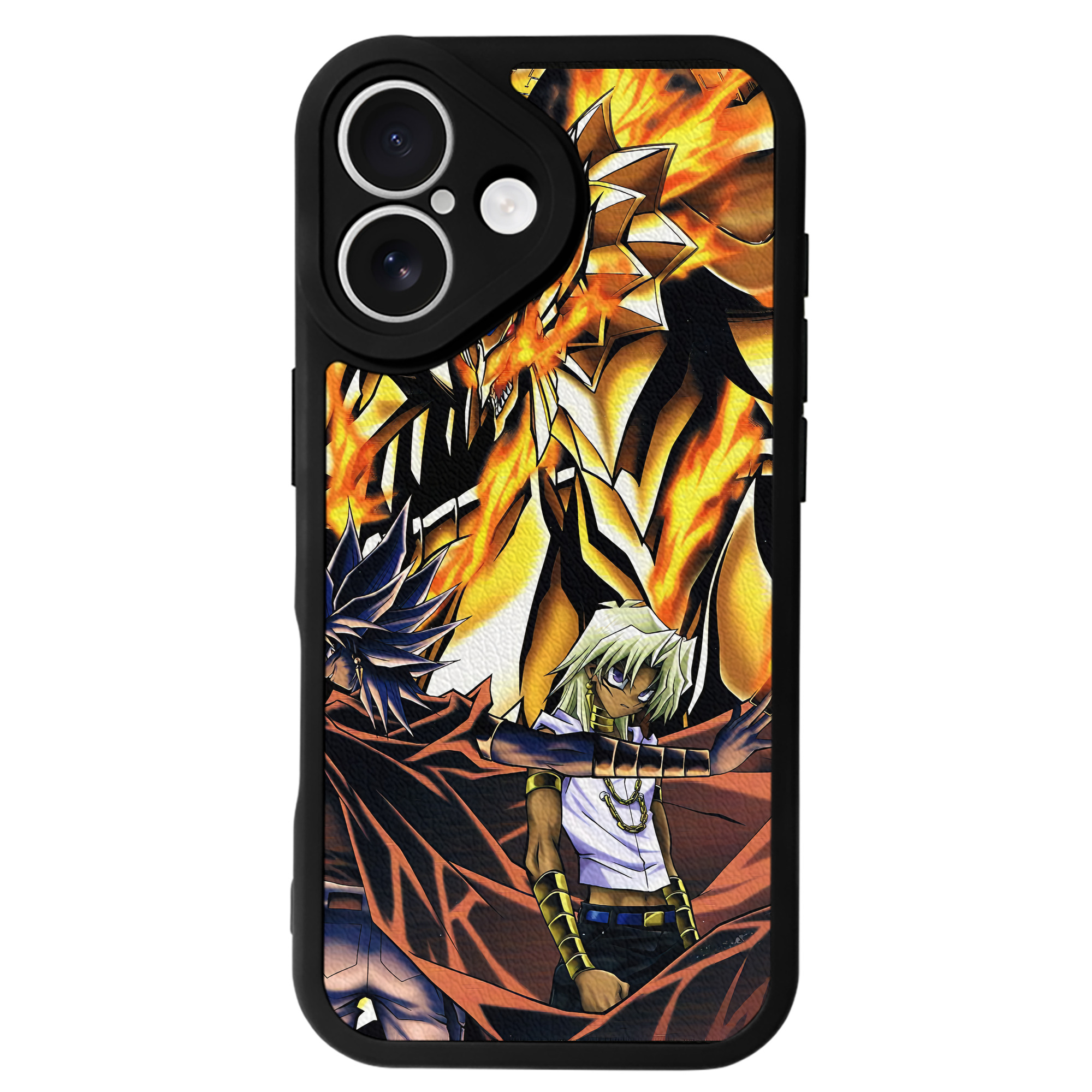 （画像用） 遊☆戯☆王 Yu-Gi-Oh! 【iPhone 16シリーズ対応】シリコンスマホケース（レザー調） 材質：シリコン